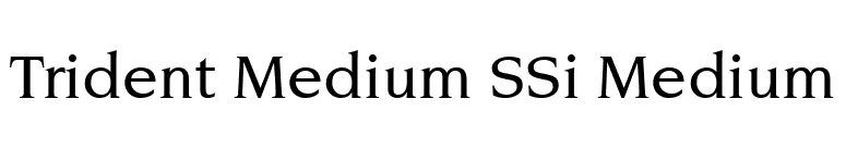 Trident Medium SSi Medium font preview