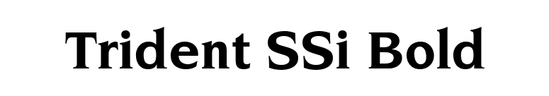Trident SSi Bold font preview