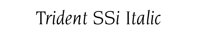 Trident SSi Italic font preview