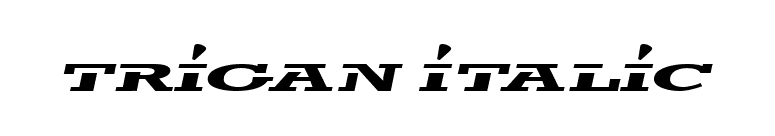 trigan Italic font preview