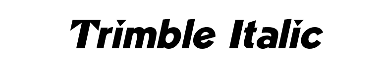 Trimble Italic font preview