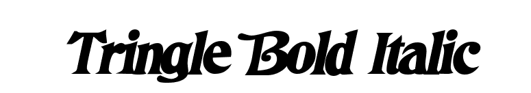 Tringle Bold Italic font preview