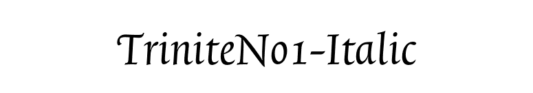 TriniteNo1-Italic font preview