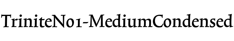 TriniteNo1-MediumCondensed font preview