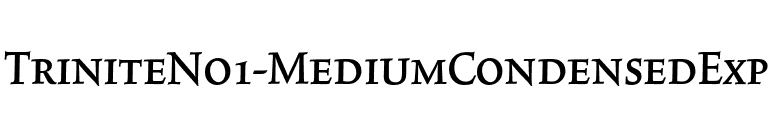 TriniteNo1-MediumCondensedExp font preview