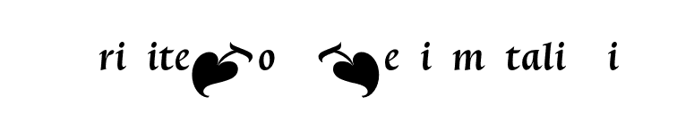 TriniteNo1-MediumItalicPi font preview