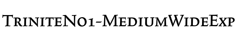 TriniteNo1-MediumWideExp font preview