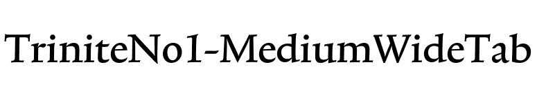 TriniteNo1-MediumWideTab font preview