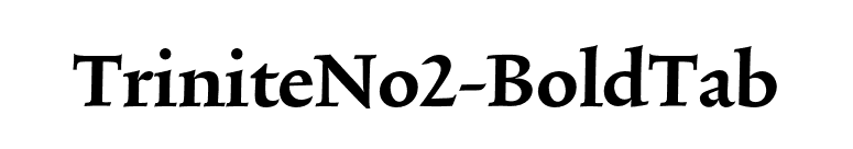 TriniteNo2-BoldTab font preview