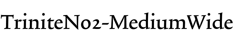 TriniteNo2-MediumWide font preview