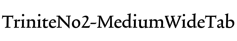 TriniteNo2-MediumWideTab font preview