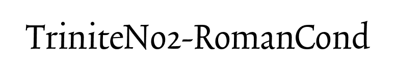 TriniteNo2-RomanCond font preview