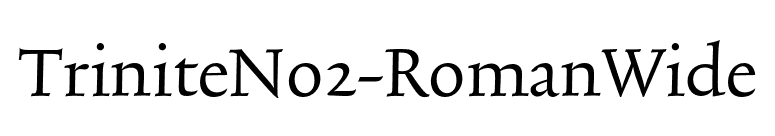 TriniteNo2-RomanWide font preview