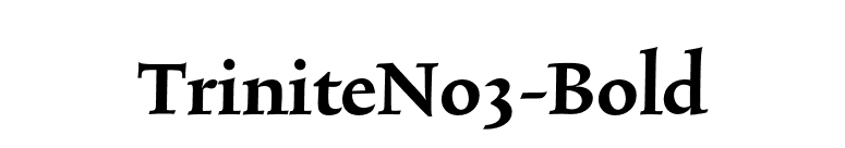 TriniteNo3-Bold font preview