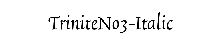 TriniteNo3-Italic font preview