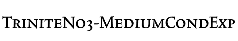 TriniteNo3-MediumCondExp font preview