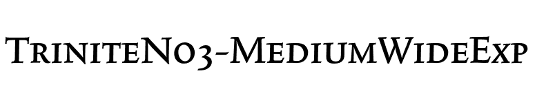 TriniteNo3-MediumWideExp font preview
