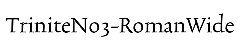 TriniteNo3-RomanWide font preview
