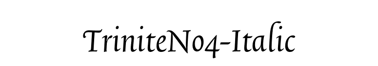 TriniteNo4-Italic font preview