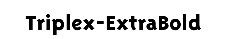 Triplex-ExtraBold font preview