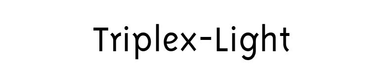 Triplex-Light font preview
