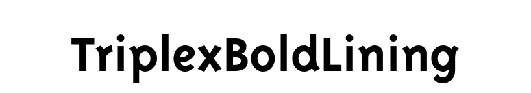 TriplexBoldLining font preview