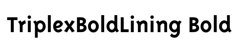 TriplexBoldLining Bold font preview