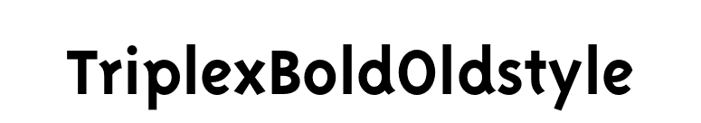 TriplexBoldOldstyle font preview