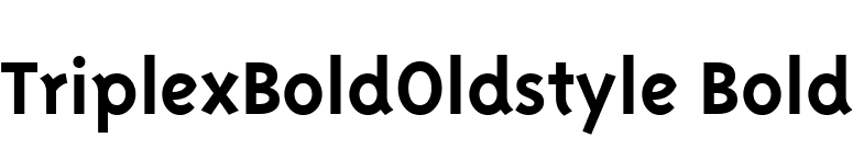 TriplexBoldOldstyle Bold font preview