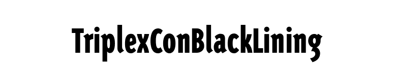 TriplexConBlackLining font preview