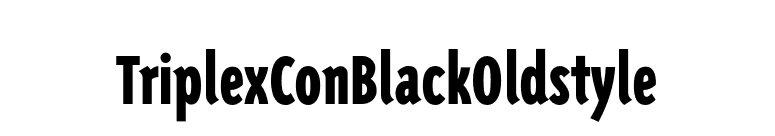 TriplexConBlackOldstyle font preview