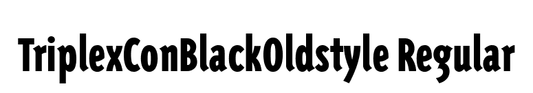 TriplexConBlackOldstyle Regular font preview