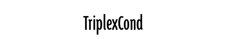 TriplexCond font preview