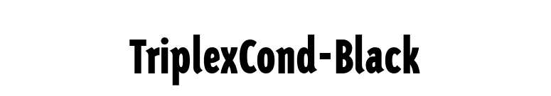 TriplexCond-Black font preview