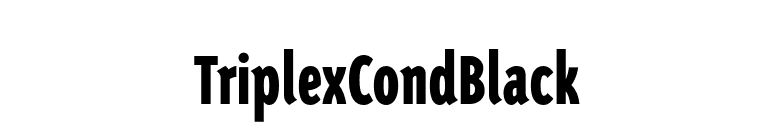TriplexCondBlack font preview