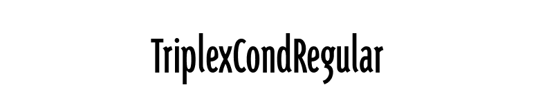 TriplexCondRegular font preview