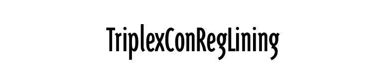 TriplexConRegLining font preview