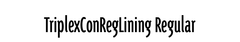 TriplexConRegLining Regular font preview