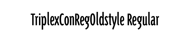 TriplexConRegOldstyle Regular font preview