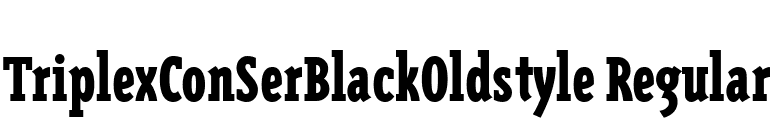 TriplexConSerBlackOldstyle Regular font preview