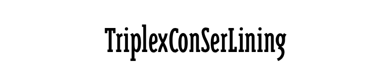 TriplexConSerLining font preview