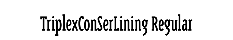 TriplexConSerLining Regular font preview