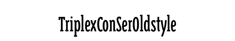 TriplexConSerOldstyle font preview