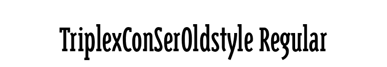 TriplexConSerOldstyle Regular font preview
