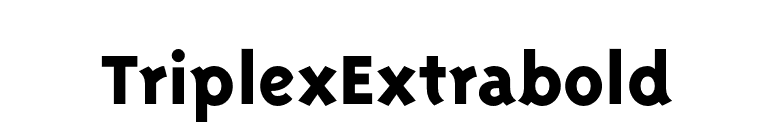 TriplexExtrabold font preview