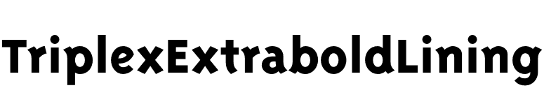 TriplexExtraboldLining font preview