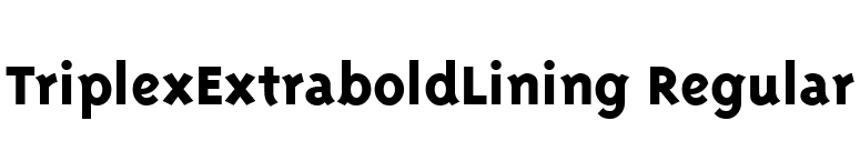 TriplexExtraboldLining Regular font preview