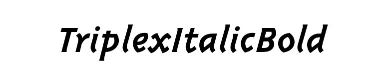 TriplexItalicBold font preview