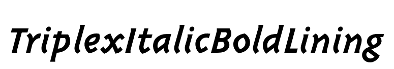 TriplexItalicBoldLining font preview
