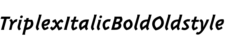 TriplexItalicBoldOldstyle font preview